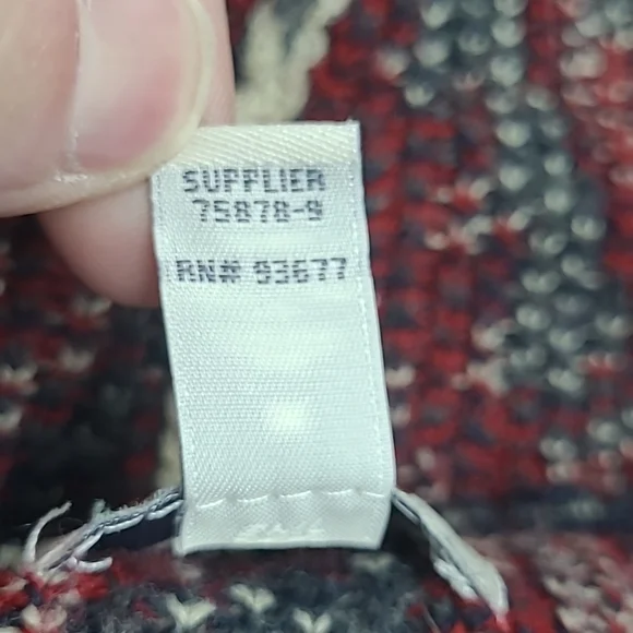 St. Johns Bay Ruffle front cardigan Sweater Aztec style print - Picture 8 of 12